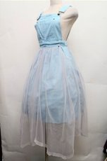 画像3: axes femme / デニムＸチュールジャンスカ  サックス S-26-03-15-040-AX-OP-HR-ZS (3)