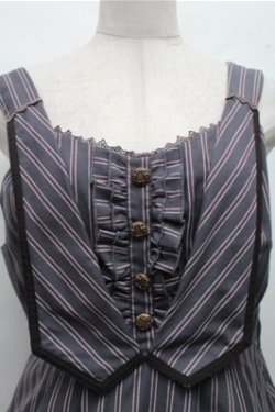 画像3: axes femme / レジメ柄ジャンドレ  グレー S-26-03-15-043-AX-BL-HR-ZS