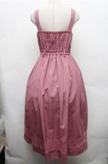 画像2: axes femme / ストライプ柄ジャンスカ  ピンク S-26-03-15-044-AX-OP-HR-ZS (2)