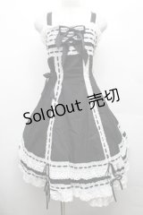 BABY,THE STARS SHINE BRIGHT / Marquiseジャンパースカート  黒ｘ白 S-26-03-15-046-BA-OP-HR-ZS