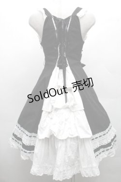 画像2: BABY,THE STARS SHINE BRIGHT / Marquiseジャンパースカート  黒ｘ白 S-26-03-15-046-BA-OP-HR-ZS