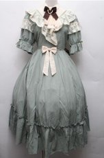 画像1: axes femme kawaii / ヴィンテージドールワンピース  グリーン S-26-03-15-049-AX-OP-AS-ZS (1)