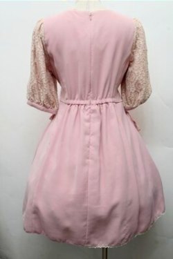 画像2: LODISPOTTO / 袖レースワンピース  ピンク S-26-03-15-050-LO-JA-HR-ZS