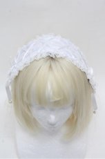 画像1: axes femme / レースアップヘッドドレス  白 S-26-03-15-007-AX-AC-AS-ZS (1)