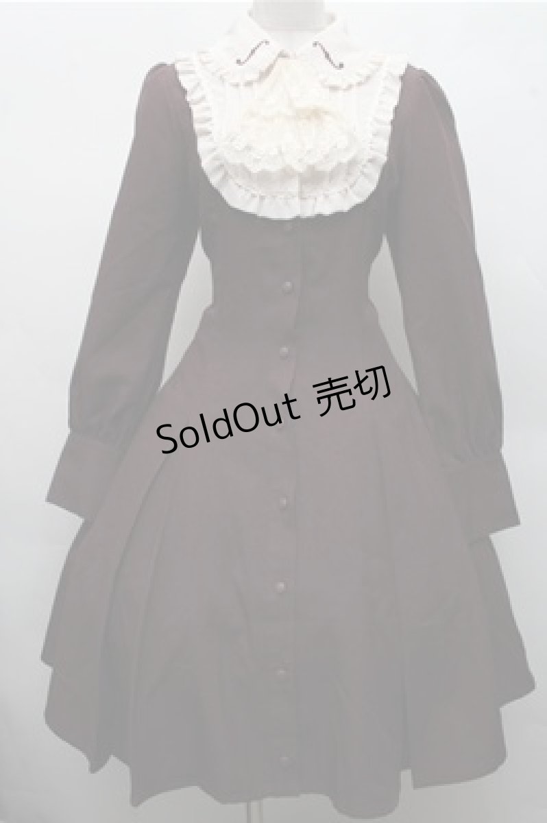 画像1: Innocent World / バイオリンフレアーワンピース  ワイン S-26-03-15-052-IW-OP-AS-ZS (1)