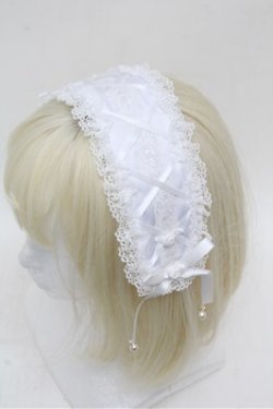 画像2: axes femme / レースアップヘッドドレス  白 S-26-03-15-007-AX-AC-AS-ZS