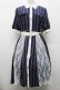 画像1: axes femme / マルチストライプ柄シャツワンピース  紺ｘオフ S-26-03-15-055-AX-OP-HR-ZS (1)