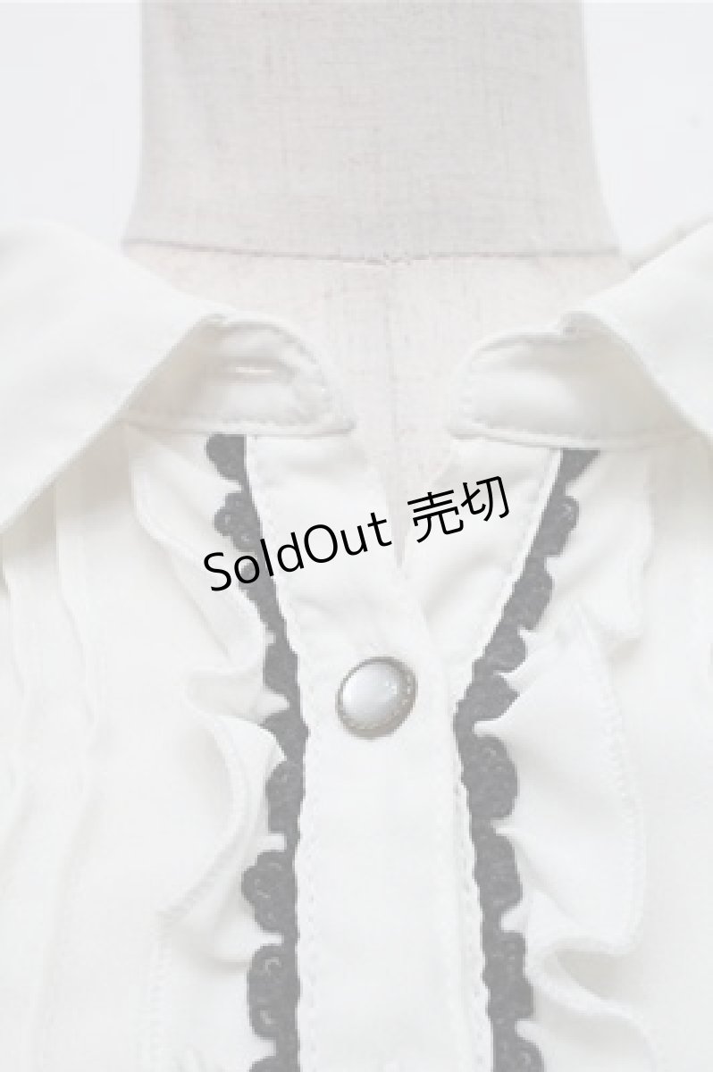 画像3: axes femme / ブラウス風ドッキングワンピース  黒ｘ白 S-26-03-15-056-AX-OP-HR-ZS (3)