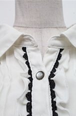 画像3: axes femme / ブラウス風ドッキングワンピース  黒ｘ白 S-26-03-15-056-AX-OP-HR-ZS (3)