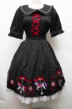 画像1: Amavel / Nostalgic Dreamin’ Carouselワンピース  黒 S-26-03-15-057-CA-OP-AS-ZS