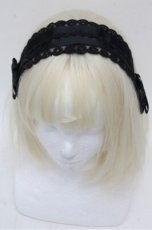 画像1: m petit by misako / ヘッドドレス  黒 S-26-03-15-008-LO-AC-AS-ZS (1)