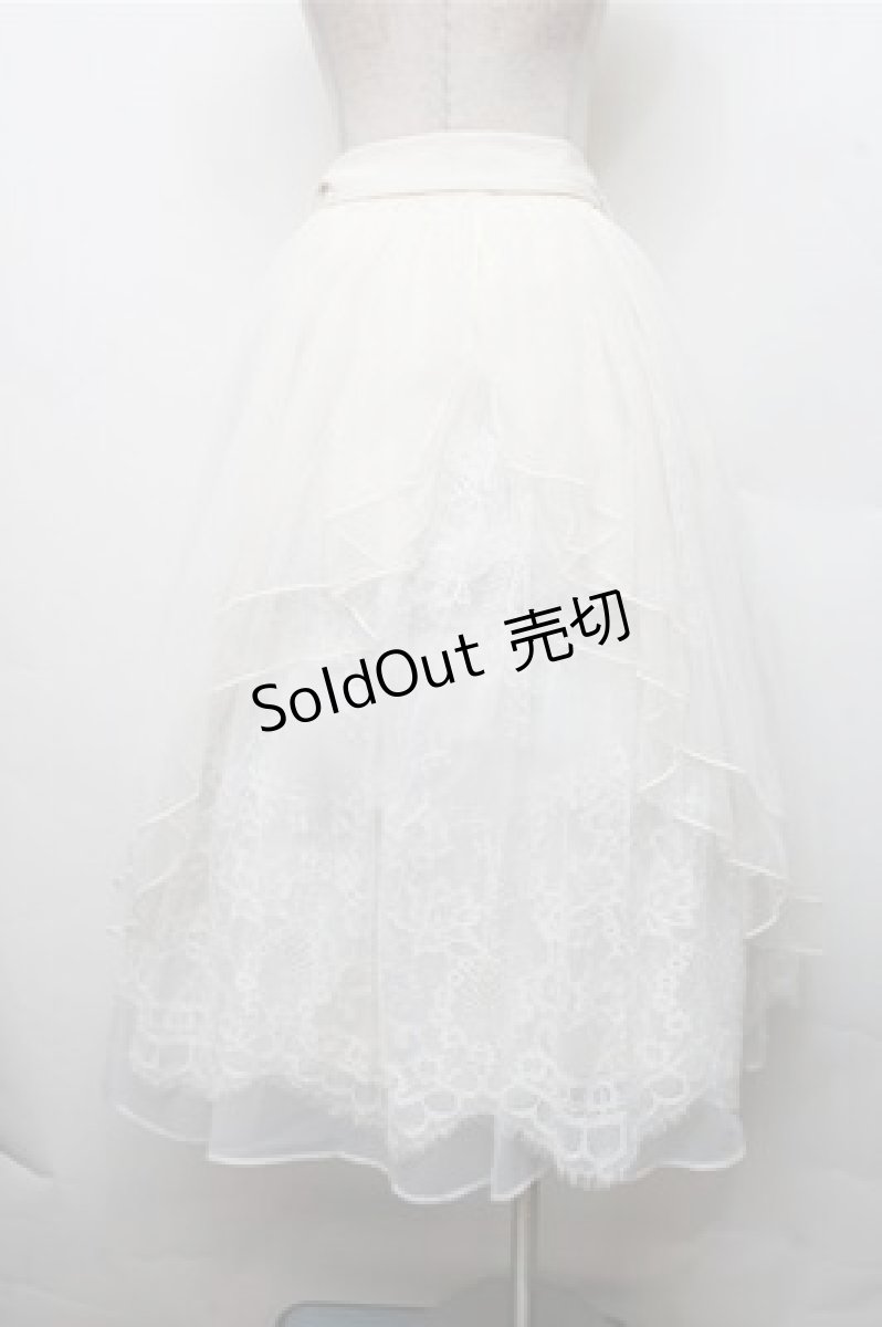 画像2: axes femme POETIQUE / バックフリルチュールスカート  オフ S-26-03-15-058-AX-SK-AS-ZS (2)