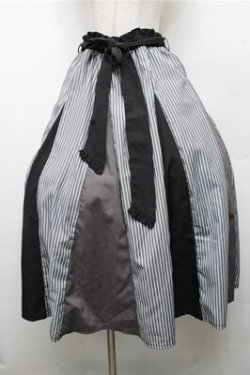 画像1: axes femme / 切替ロングフレアスカート  黒 S-26-03-15-060-AX-SK-HR-ZS