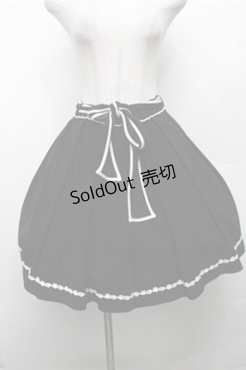画像1: mille fille closet by LODISPOTTO / 裾レースフレアースカート  黒 S-26-03-15-061-LO-SK-HR-ZS (1)