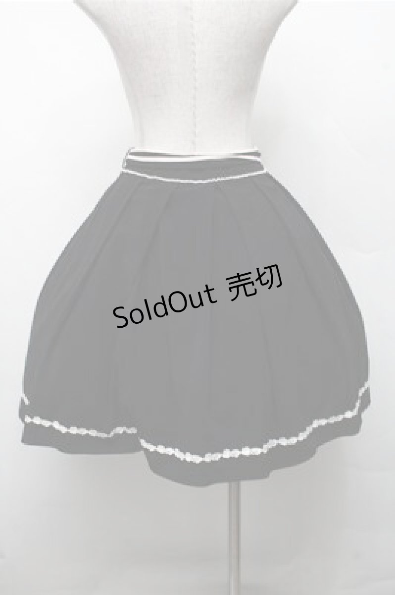 画像2: mille fille closet by LODISPOTTO / 裾レースフレアースカート  黒 S-26-03-15-061-LO-SK-HR-ZS (2)