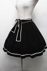 画像3: mille fille closet by LODISPOTTO / 裾レースフレアースカート  黒 S-26-03-15-061-LO-SK-HR-ZS (3)