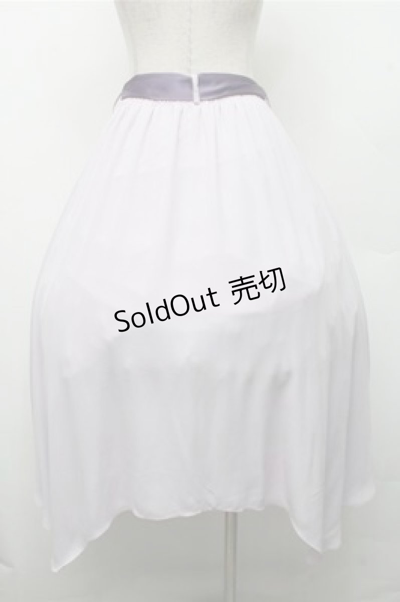 画像2: axes femme / フラワー刺繍イレヘムスカート  ラベンダー S-26-03-15-065-AX-SK-HR-ZS (2)