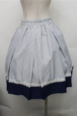 画像2: axes femme / ビット付きバイカラーストライプスカート  白ｘ紺 S-26-03-15-066-AX-SK-HR-ZS (2)