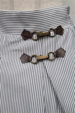 画像3: axes femme / ビット付きバイカラーストライプスカート  白ｘ紺 S-26-03-15-066-AX-SK-HR-ZS