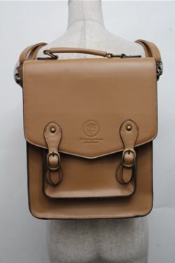 画像2: axes femme / コバ配色サッチェルバッグ  キャメル S-26-03-15-012-AX-BG-HR-ZS