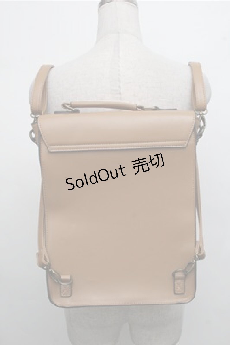 画像3: axes femme / コバ配色サッチェルバッグ  キャメル S-26-03-15-012-AX-BG-HR-ZS (3)