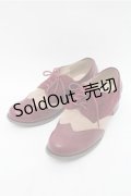 axes femme / 配色スエードオックスフォード M ワイン S-26-03-15-017-AX-SH-HR-ZS