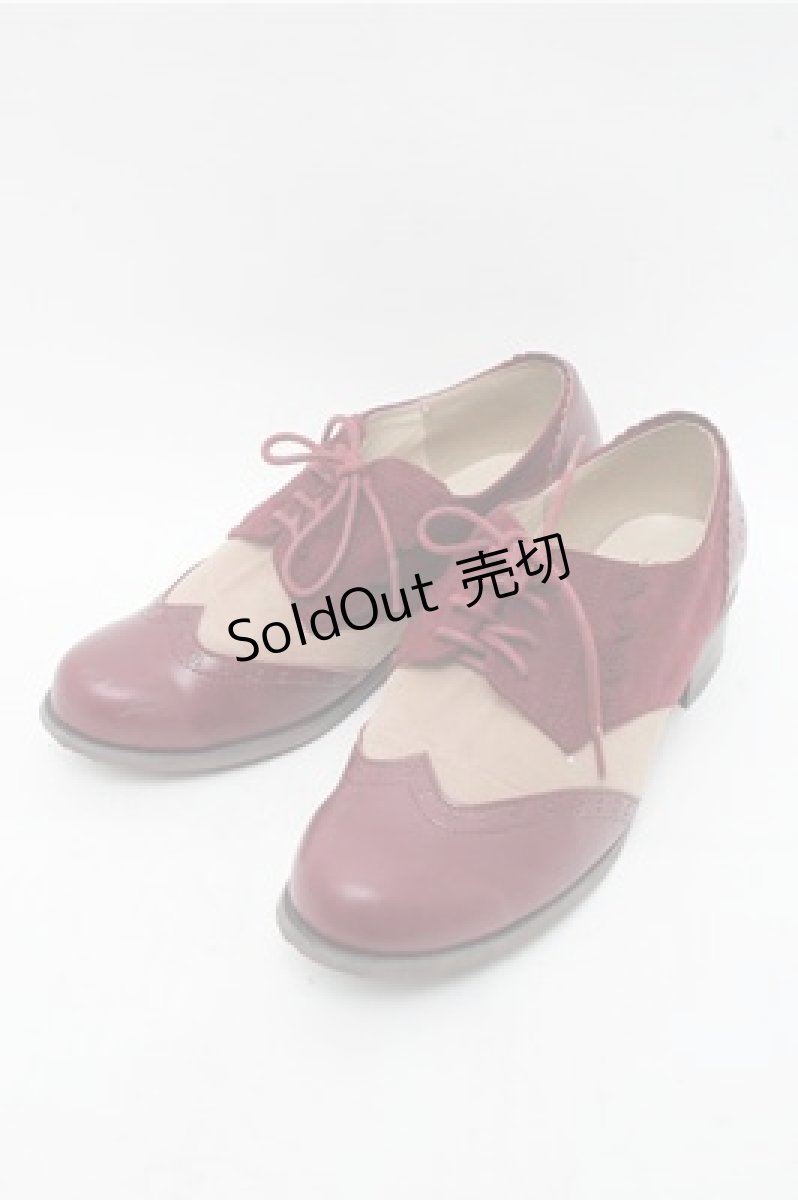 画像1: axes femme / 配色スエードオックスフォード M ワイン S-26-03-15-017-AX-SH-HR-ZS (1)