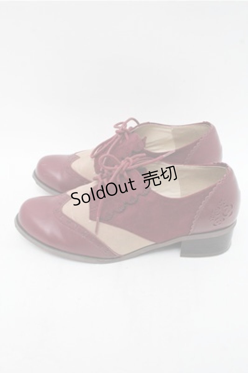 画像2: axes femme / 配色スエードオックスフォード M ワイン S-26-03-15-017-AX-SH-HR-ZS (2)