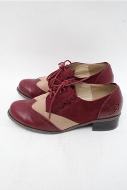 画像2: axes femme / 配色スエードオックスフォード M ワイン S-26-03-15-017-AX-SH-HR-ZS