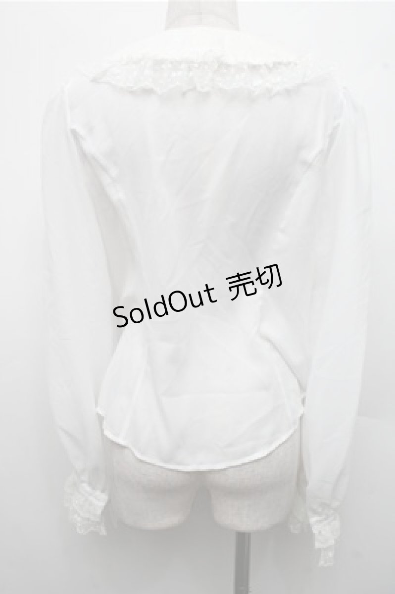 画像2: Angelic Pretty / ギャザーレースカラーブラウス  白 S-26-03-15-021-AP-BL-AS-ZS (2)