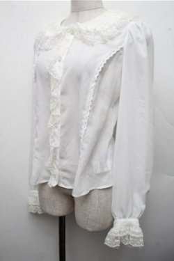 画像3: Angelic Pretty / ギャザーレースカラーブラウス  白 S-26-03-15-021-AP-BL-AS-ZS