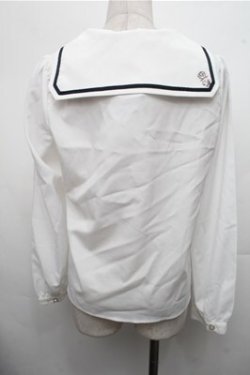 画像2: axes femme POETIQUE / 時計刺繍セーラーブラウス  白 S-26-03-15-022-AX-BL-HR-ZS