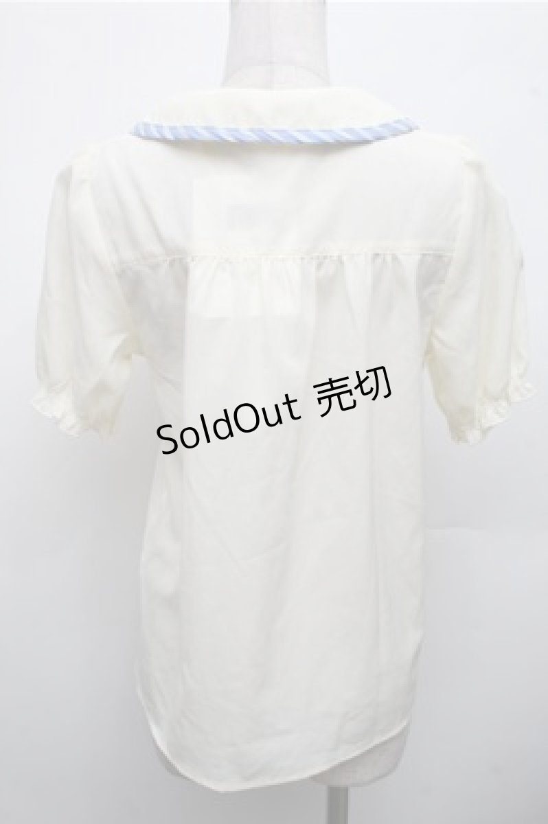 画像2: axes femme POETIQUE / パイピングデザインブラウス  アイボリー S-26-03-15-024-AX-BL-HR-ZS (2)