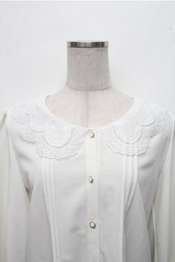 画像3: axes femme POETIQUE / スカラップ刺繍襟ブラウス  オフ S-26-03-15-026-AX-TO-HR-ZS