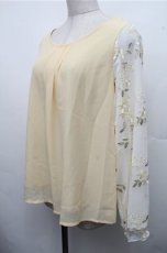 画像3: axes femme / 袖チュールレースプルオーバー  イエロー S-26-03-15-027-AX-TO-HR-ZS (3)