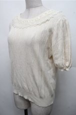 画像3: axes femme / クロス編みニットプルオーバー  アイボリー S-26-03-15-028-AX-TO-HR-ZS (3)