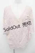 PINK HOUSE / お花モチーフニット  ピンク S-26-03-15-031-LO-TO-AS-ZS