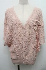 画像1: PINK HOUSE / お花モチーフニット  ピンク S-26-03-15-031-LO-TO-AS-ZS (1)