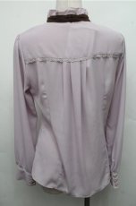 画像2: axes femme POETIQUE / タックレーススタンドネックブラウス  ラベンダー S-26-03-15-032-AX-TO-HR-ZS (2)
