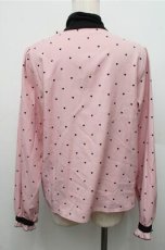 画像2: DearMyLove / ピンドットハートブラウス  ピンクｘ黒 S-26-03-15-033-EL-TO-AS-ZS (2)