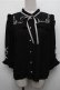 画像1: axes femme POETIQUE / ローズ刺繍レースアップブラウス  黒 S-26-03-15-034-AX-BL-HR-ZS (1)
