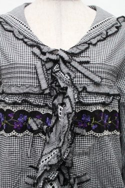 画像3: PINK HOUSE / バイオレットレース使いセーラーカラーブラウス F 黒 S-26-03-17-040-LO-BL-SZ-ZS