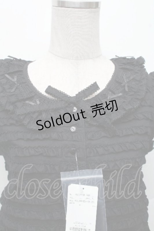 画像3: PINK HOUSE / フリル使いノースリーブブラウス F 黒 S-26-03-17-041-LO-BL-SZ-ZS (3)