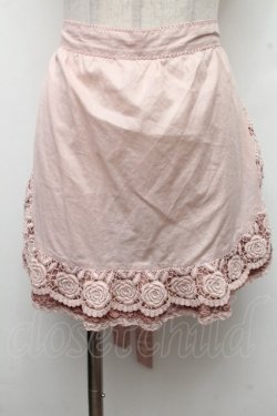 画像1: PINK HOUSE / ローズレース使いエプロン  ピンク S-26-03-17-043-LO-ZA-SA-ZS