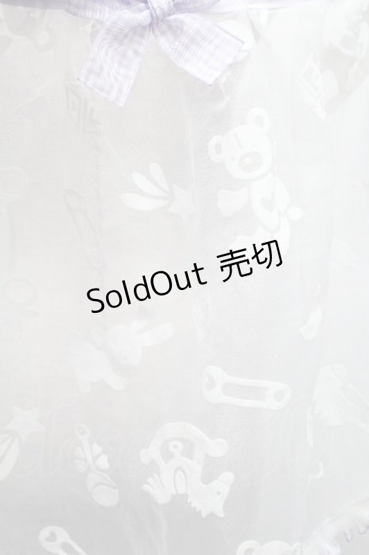 画像3: Nile Perch / オーガンジーフリルエプロン  白ｘラベンダー S-26-03-17-044-LO-OP-HR-ZS (3)