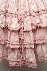 画像3: PINK HOUSE / ギンガムチェックパッチワークフリルスカート F ピンク S-26-03-17-053-LO-SK-SZ-ZS (3)