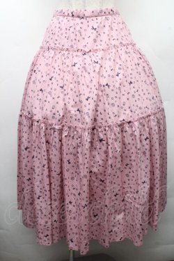 画像1: INGEBORG / ランダムロゴpt.ティアードスカート 3(9号) ピンク S-26-03-17-054-LO-SK-SA-ZS