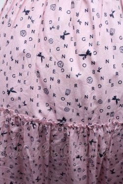 画像3: INGEBORG / ランダムロゴpt.ティアードスカート 3(9号) ピンク S-26-03-17-054-LO-SK-SA-ZS