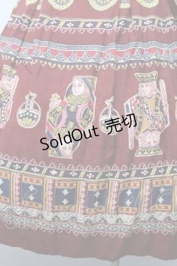 画像3: Jane Marple / Royalトランプスカート  ワイン S-26-03-17-059-JM-OP-AS-ZS