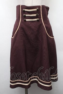 画像1: Innocent World / ポケット付きブレードスカート M ワイン S-26-03-17-061-IW-SK-AS-ZS